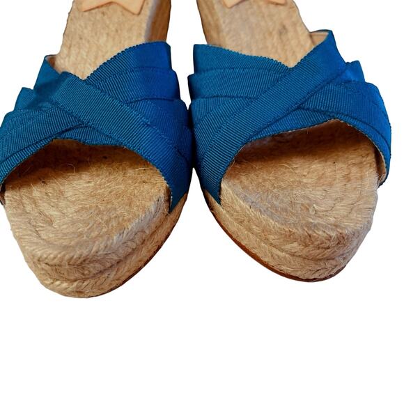 Stubbs & Wootton Grace Espadrille Sandal Blue Size 39 / 8 - Picture 7 of 11